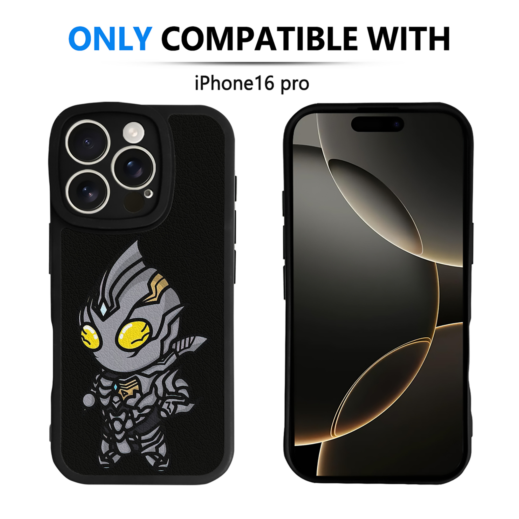 （画像用） ウルトラマン Ultraman 【iPhone 16シリーズ対応】シリコンスマホケース（レザー調） 材質：シリコン